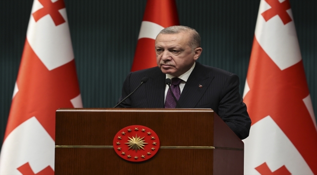Cumhurbaşkanı Erdoğan, Gürcistan Başbakanı Garibashvili ile ortak basın toplantısında konuştu: