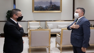 Cumhurbaşkanı Yardımcısı Oktay, Sayıştay Başkanı Baş'ı kabul etti