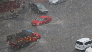 Kayseri'de sağanak ve dolu etkili oldu