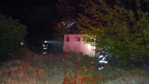 Kırıkkale İl Özel İdarenin bahçesinde çıkan yangın söndürüldü