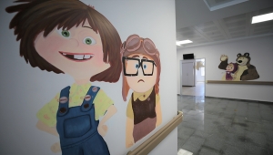 Aksaray Eğitim ve Araştırma Hastanesinin çocuk bölümleri, çizgi film karakterleri ile süslendi