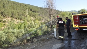 Akşehir'de piknik alanında ot yangını