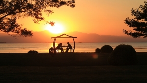 Beyşehir Gölü Milli Parkı'nda günbatımı görsel şöleni