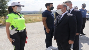Emniyet Genel Müdürü Mehmet Aktaş Yozgat'ta trafik denetimlerine katıldı: