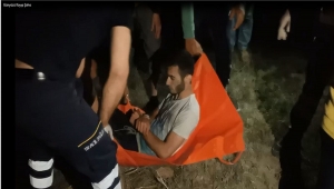 Eskişehir'de bataklıkta mahsur kalan kişi kurtarıldı