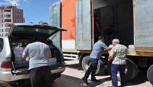 Karaman'dan Manavgat'a yardım tırı gönderildi