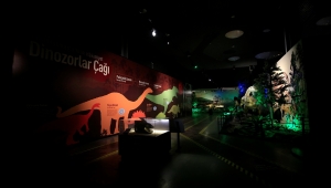 Kayseri Bilim Merkezi'ndeki dinozor sergisi ziyaretçilerini milyonlarca yıl öncesine götürüyor