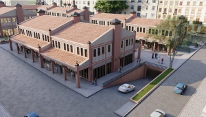 Kızılcahamam'da yangında zarar gören Kasaplar Çarşısı yeniden inşa ediliyor