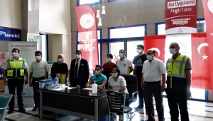 Konya YHT Garı'nda kurulan aşı merkezi hizmet vermeye başladı