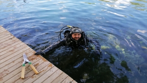 Sivas'ta AFAD ekipleri "doğal akvaryum"u temizledi