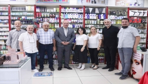 ATO Başkanı Baran Fuar Çarşısı'ndaki işletmeleri ziyaret etti