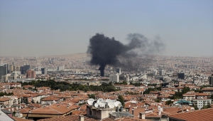 Başkentte özel hastane inşaatında yangın çıktı