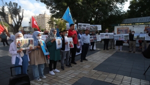 Çin'in Doğu Türkistan politikaları Kayseri'de protesto edildi
