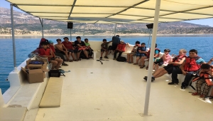 Ermenek Belediyesinden yaz Kur'an kursu öğrencilerine tekne turu
