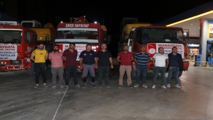 Karaman'dan Manavgat'a iş makinesi desteği