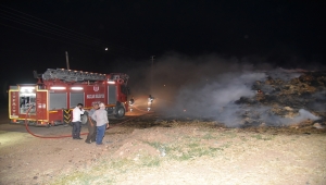 Kırıkkale'deki yangında bin saman balyası yandı