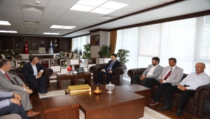 Ankara Amatör Spor Kulüpleri Federasyonu Başkanı Kandazoğlu'ndan Çubuk Belediye Başkanı Demirbaş'a ziyaret