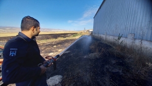 Beypazarı'nda anız yangını söndürüldü