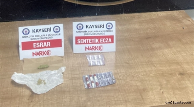 Kayseri'de otobüsle seyahat eden yolculardan uyuşturucu çıktı