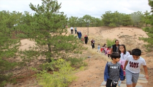 Minik öğrenciler Aşıkpaşa Tabiat Parkı'nda