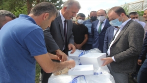 Zara'da arıcılara ana arı kovanı dağıtıldı