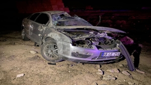 Aksaray'da şarampole devrilen otomobilin sürücüsü öldü 