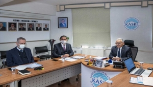 Başkan Memduh Büyükkılıç, KASKİ yöneticileriyle bir araya geldi