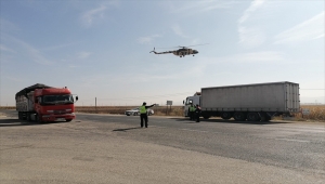 Eskişehir'de jandarma ekipleri helikopter destekli trafik denetimi gerçekleştirdi
