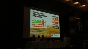 Gölbaşı'nda çiftçilere hibe buğday desteği için kura çekimi yapıldı