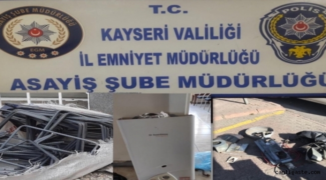 Kayseri'de iş yerlerinden hırsızlık yapan 2 zanlı tutuklandı