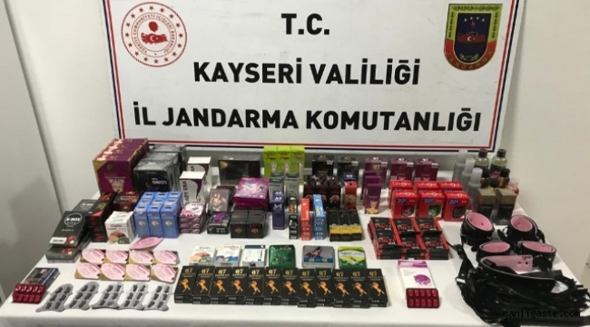 Kayseri'de kaçak cinsel uyarıcı haplar ele geçirildi