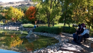 Kırşehir'deki Japon bahçesi sonbaharla rengarenk görünüme kavuştu