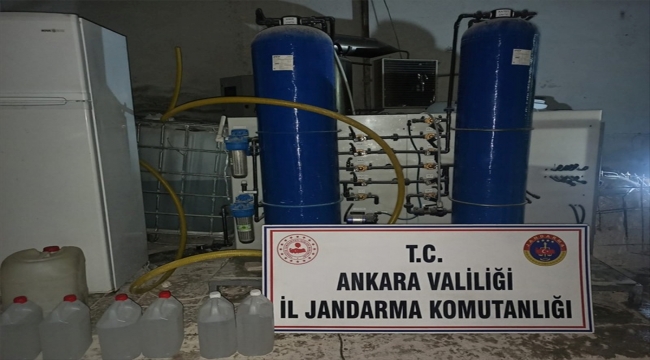 Ankara'da sahte alkol imalathanesine baskın düzenlendi