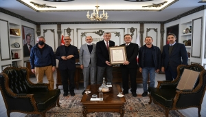 Beypazarı'nda okul müdürlerinden Başkan Kaplan'a ziyaret