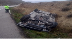 Beypazarı'ndaki trafik kazalarında 2 kişi yaralandı