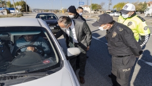 Kahramankazan'da emniyet kemeri uygulaması yapıldı