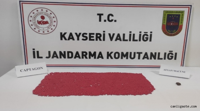 Kayseri'de 3000 adet uyuşturucu hap yakalandı