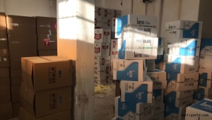 Kayseri'de bir depoda 6 milyon boş makaron ele geçirildi