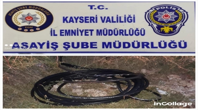 Kayseri'de kablo hırsızı suçüstü yakalandı