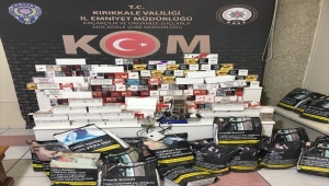 Kırıkkale'de 40 bin makaron ve 50 kilogram kaçak tütün ele geçirildi