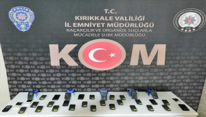Kırıkkale'de gümrük kaçağı 34 cep telefonu ele geçirildi