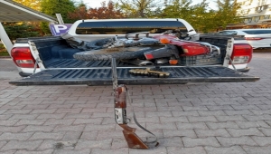 Konya'da far ışığıyla ava ceza