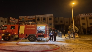 Petrol ürünleri satışı yapılan iş yerindeki yangın söndürüldü