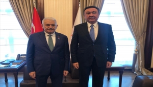 AK Parti Genel Başkanvekili Yıldırım, Kırgızistan'ın Ankara Büyükelçisi Ömüraliyev ile görüştü