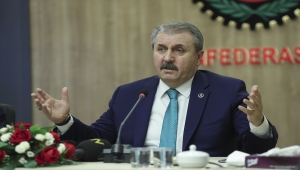 BBP Genel Başkanı Destici, Hak-İş'i ziyaretinde konuştu: