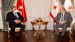 Doğa Koleji yöneticilerinden KKTC Cumhurbaşkanı Tatar'a ziyaret