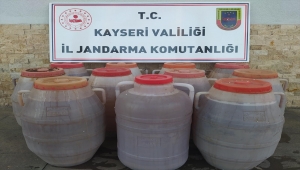 Kayseri'de 550 litre kaçak içki ele geçirildi