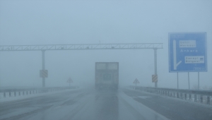 Konya-Kulu makasında kar yağışı etkili oluyor