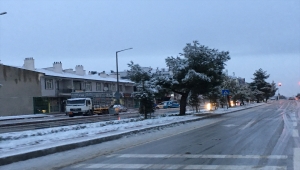 Kulu'ya mevsimin ilk karı yağdı