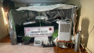 Nevşehir'de evde kenevir yetiştiren iki şüpheliden biri tutuklandı